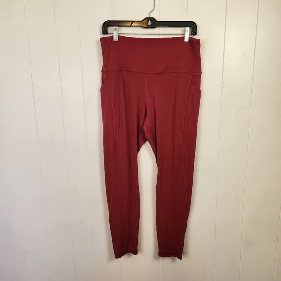 Lululemon Align High-Rise Pant Pockets 25" Magenta Smoke Red Leggings Size 12 - Picture 2 of 8